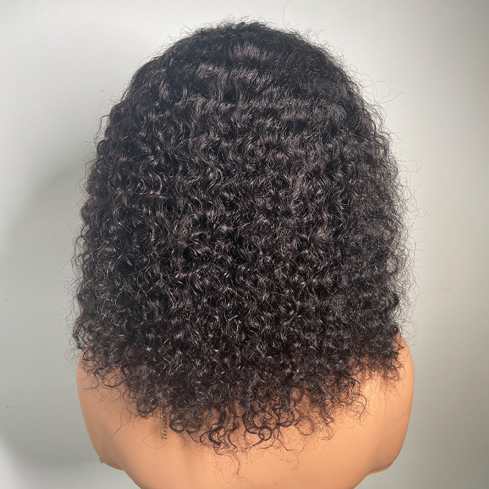 2 Glueless Wigs Set | 10'' Super Double Drawn Frontal Bob Wig+14'' Lace Closure Curly Bob Wig