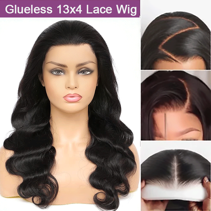 2 Glueless Wigs Set | 24'' 13x4 Lace Frontal Body Wave Wig+10''4x4 Lace Closure Straight Bob Wig