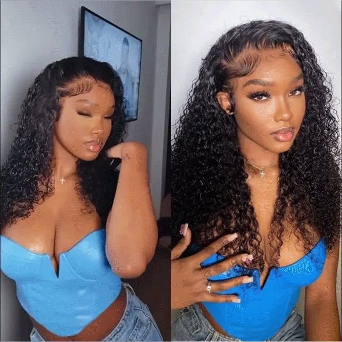 Suqu Hair Skinmelt HD Lace Curly Wig 13x4 4x4 HD Lace Frontal Wig Brazillian Human Hair