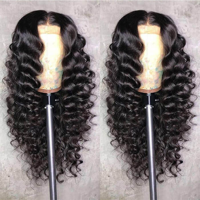 2 Glueless Wigs Set | 22'' 13x4 HD Lace Frontal Loose Wave Wig+22'' 4x4 Lace Closure Straight Wig