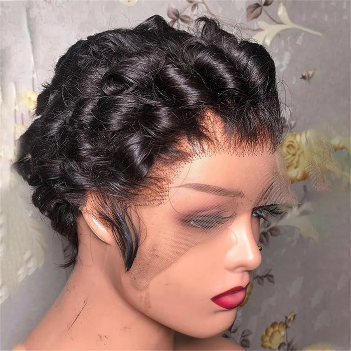 Real Show | Pixie Bob Wig |  Frontal HD Lace Or Glueless 8''