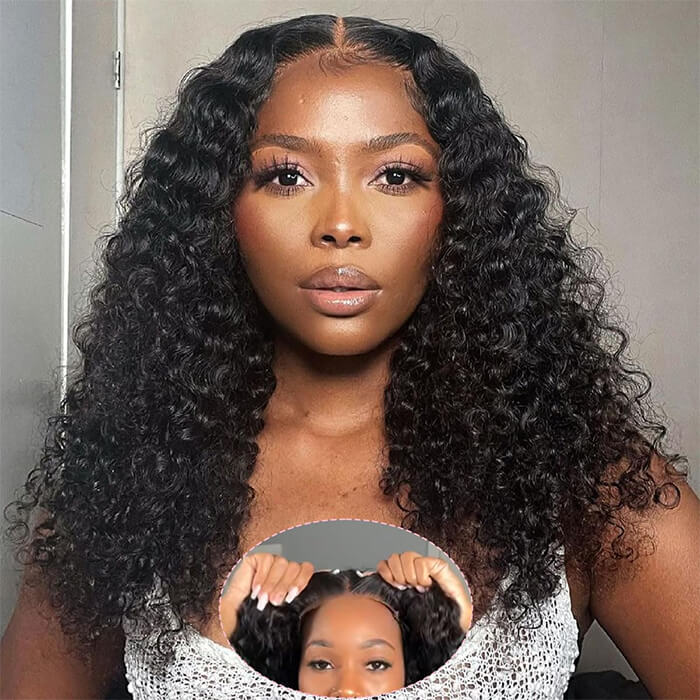 2 Glueless Wigs Set | 22'' 13x4 HD Lace Frontal Deep Wave Wig+22''4x4 Lace Closure Straight Wig
