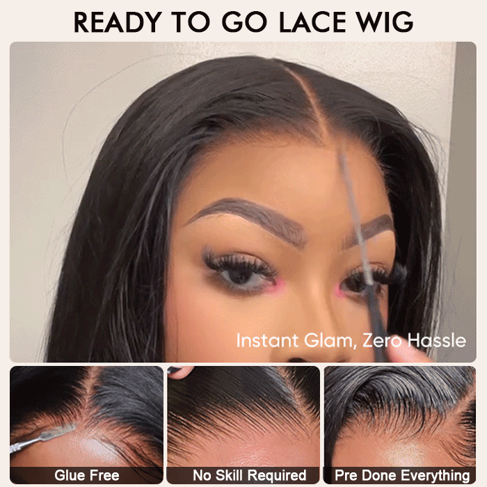 Body Wave Glueless Wear & Go Wig 4x4 5x5 13x4 Transparent Pre Cut Lace Human Hair Wig
