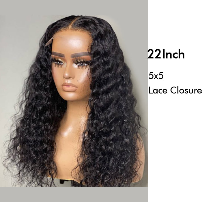 Suqu Hair Transparent 13x4 Lace Front Wig Deep Wave Brazilian Human Hair