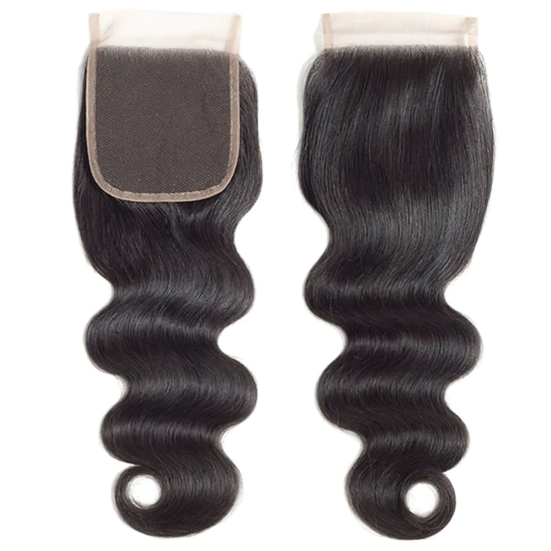 Body Wave Hair 4x4 Lace Closure Natural Color 100% Human Hair