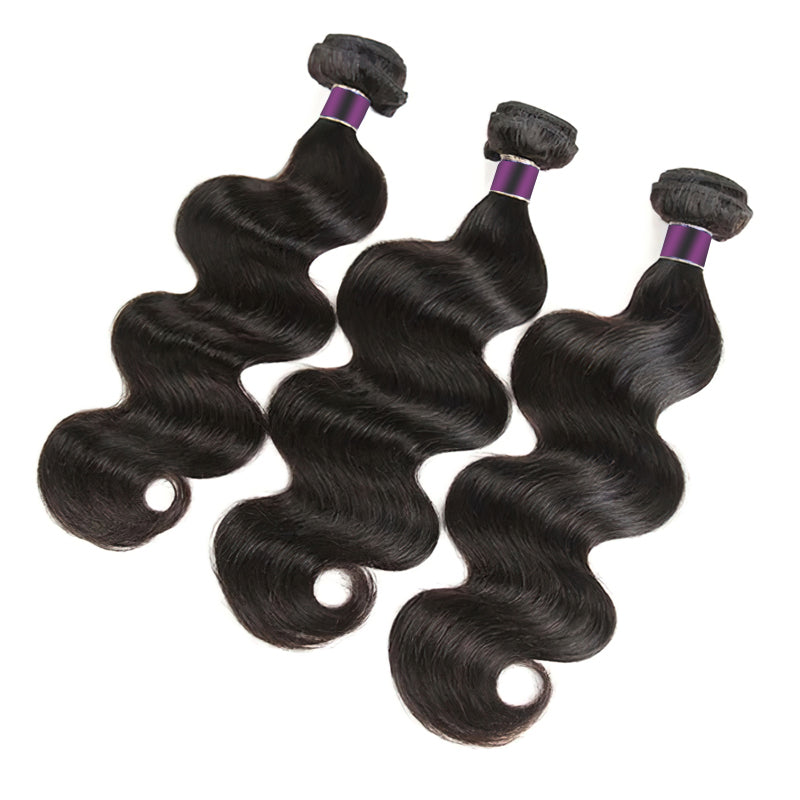 Body Wave Virgin Hair Weave 3 Bundles With 13x4 Lace Frontal