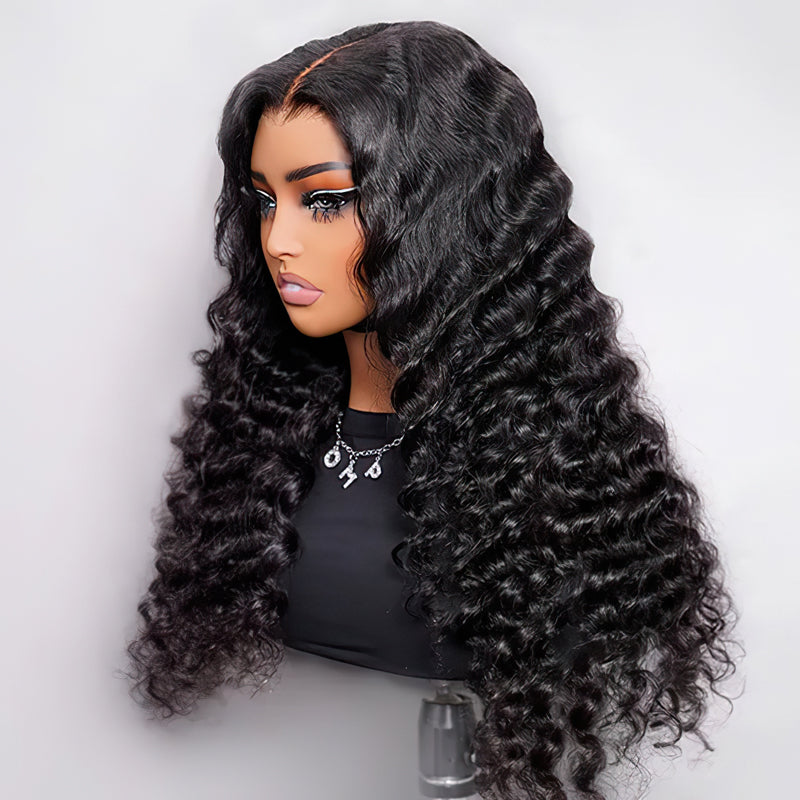 Loose Deep Wave Wig 2x6 5x5 Closure Wig Transparent Lace Wigs For Women