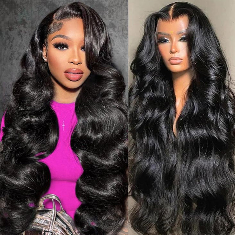 Real HD Lace Wigs Body Wave Pre Plucked 180% Density Human Hair Wigs