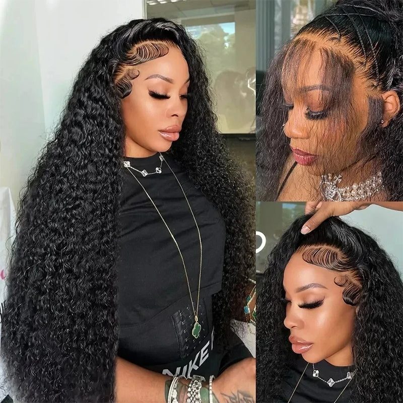 Suqu Hair Transparent 13x6 Lace Front Wig Deep Wave Brazilian Human Hair