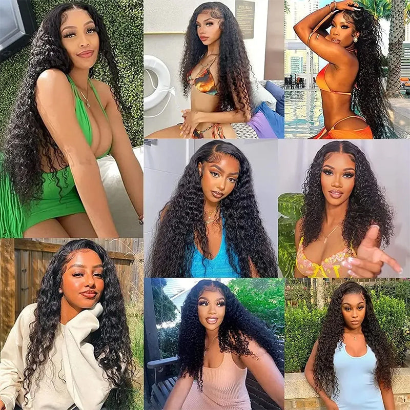 BOGO-Suqu Hair Transparent 13x4 Lace Front Wig Deep Wave Brazilian Human Hair