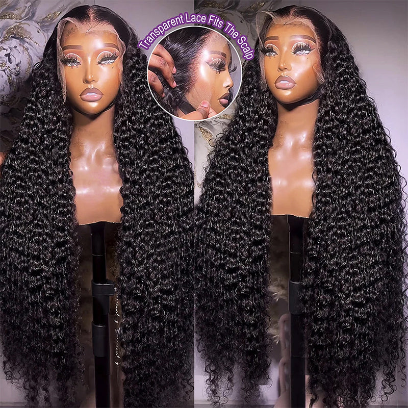 Suqu Hair Transparent 13x6 Lace Front Wig Deep Wave Brazilian Human Hair