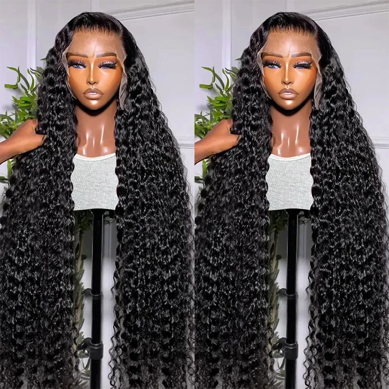 Suqu Hair Transparent 13x6 Lace Front Wig Deep Wave Brazilian Human Hair