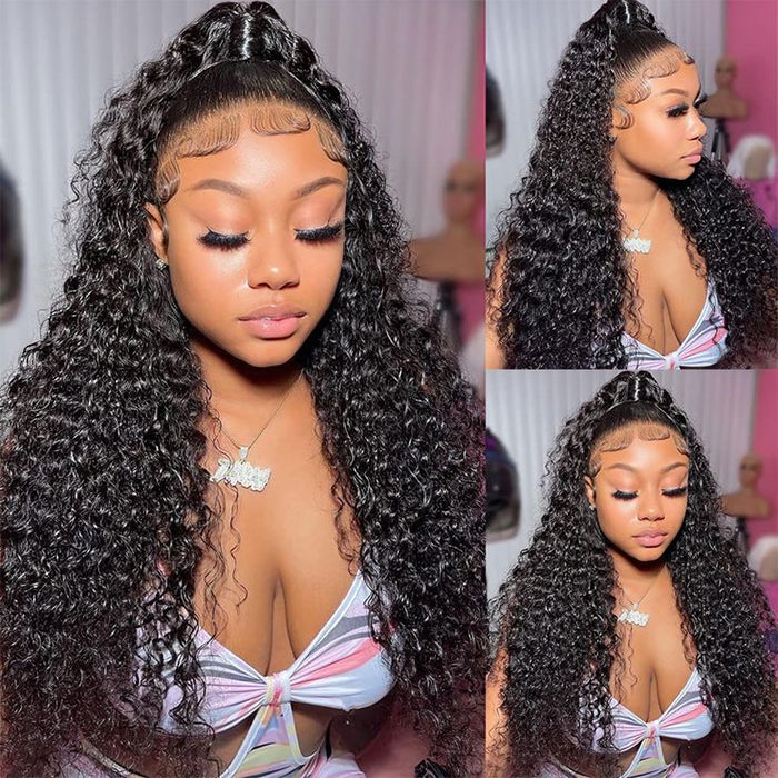 BOGO-Transparent 13x4 Lace Front Wig Human Hair Curly Hair Natural Hairline With Baby Hair