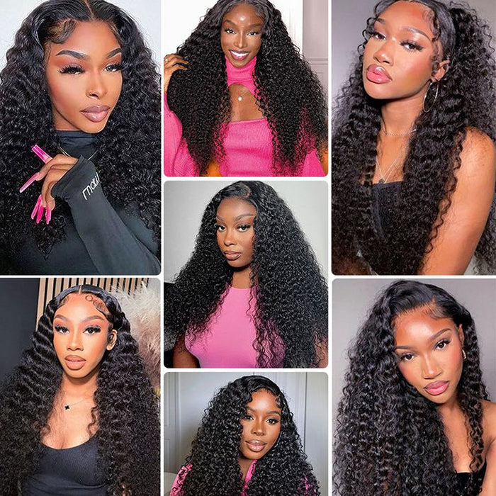 BOGO-Transparent 13x4 Lace Front Wig Human Hair Curly Hair Natural Hairline With Baby Hair
