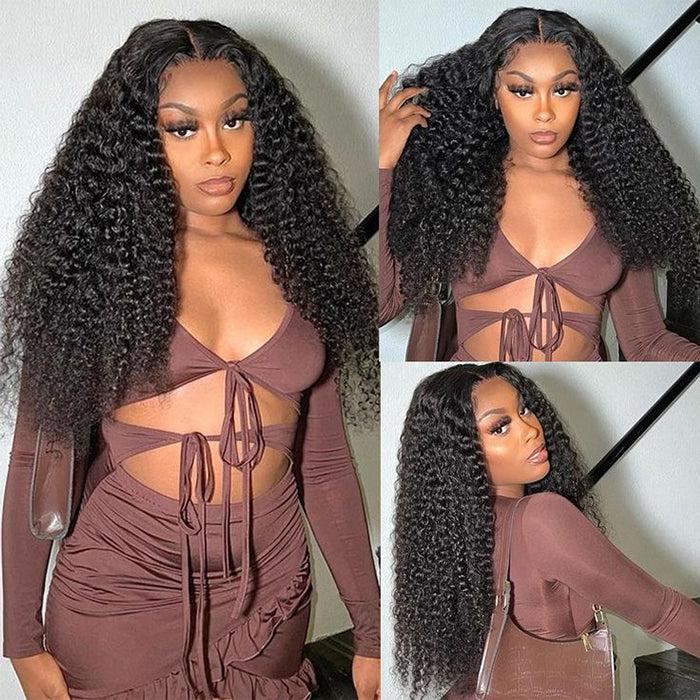 BOGO-Transparent 13x4 Lace Front Wig Human Hair Curly Hair Natural Hairline With Baby Hair