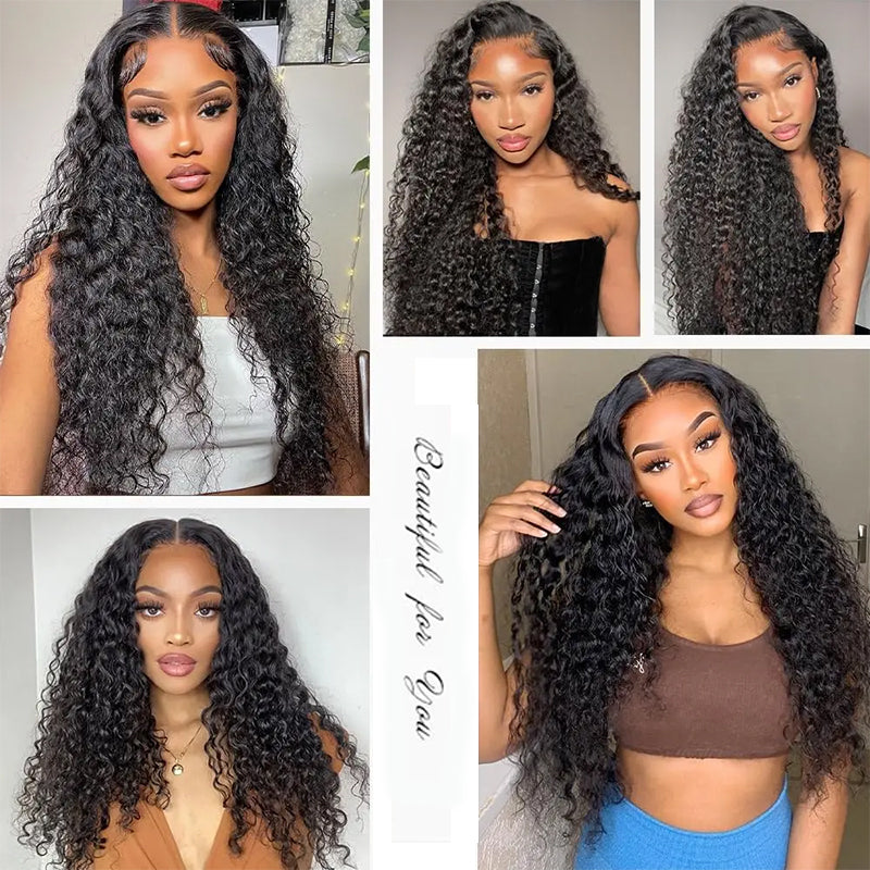 Water Wave Hair 13x4 HD Transparent Lace Front Wigs Pre-plucked Hairline