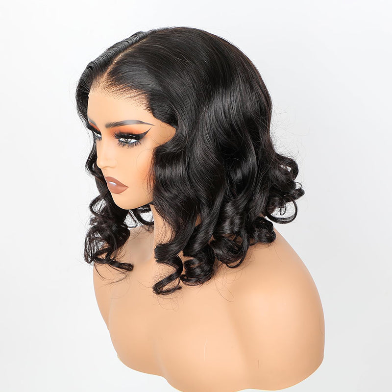 Wear And Go Bob Wigs For Women Human Hair 180% Body Wave Pre-cut Lace Glueless Wig