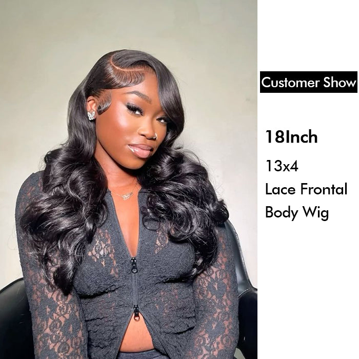 Wholesale Price | 18'' Body Wave Wig | Glueless Frontal 13*4 Lace
