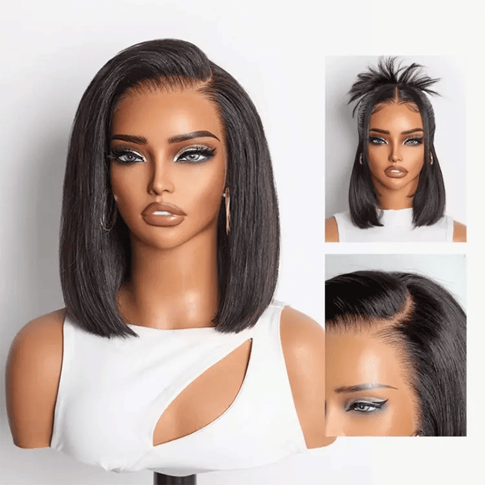 Suqu Hair Glueless Straight Bob Wig Lace Front Human Hair Wigs For Women
