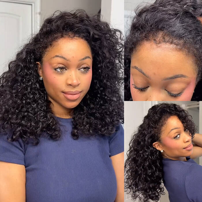 4C Curly Edge Lace Wig HD Lace Frontal Curly Human Hair Wig With Super Natural Hairline