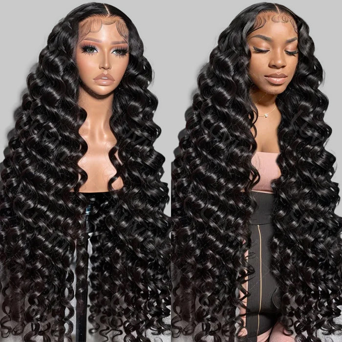 HD Transparent Lace Wig 13x4 Loose Wave Human Hair Wig Pre Plucked Hairline