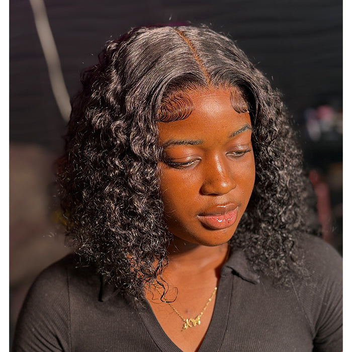 Real Show | Curly Bob Wig |  Frontal/Closure HD Lace Glueless (8-16'')