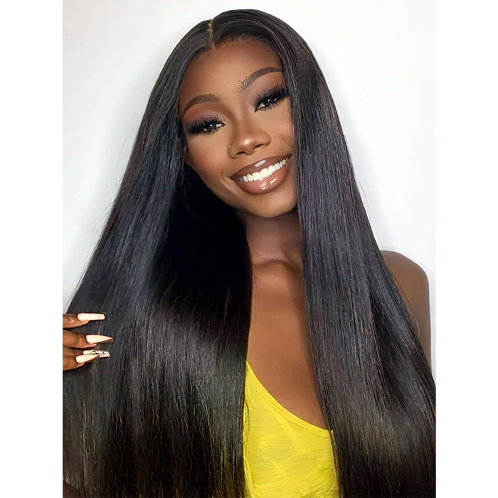 Straight Human Hair Glueless 13x4 4x4 HD Lace Glueless Pre-plucked Hairline Wigs For Women