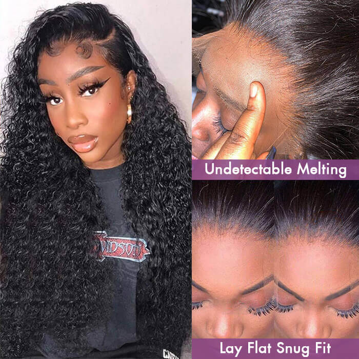 BOGO-Transparent 13x4 Lace Front Wig Human Hair Curly Hair Natural Hairline With Baby Hair