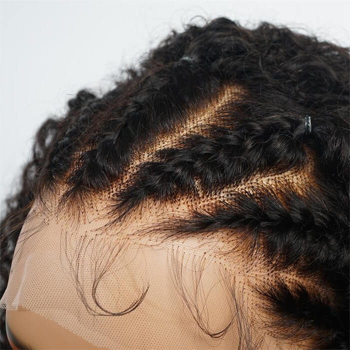 Braiding Wigs Human Hair 13x4 Lace Front Curly Bob Wigs