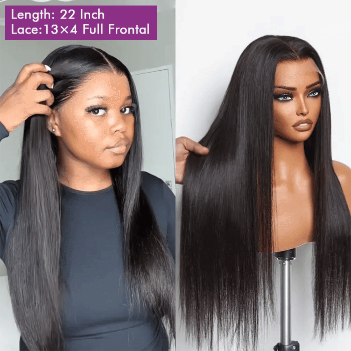 4x4/5x5/13x4 HD Lace Closure and Lace Frontal Wigs Straight Glueless Wear & Go Wigs Brazilian Human Hair