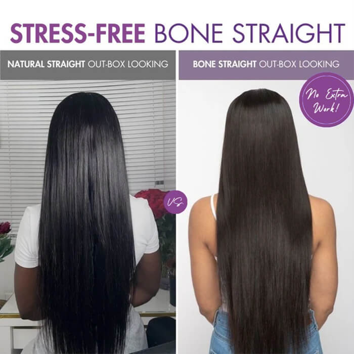 BOGO-Bone Straight 13x4 HD Lace Front Wig For Women Brazilian Hair