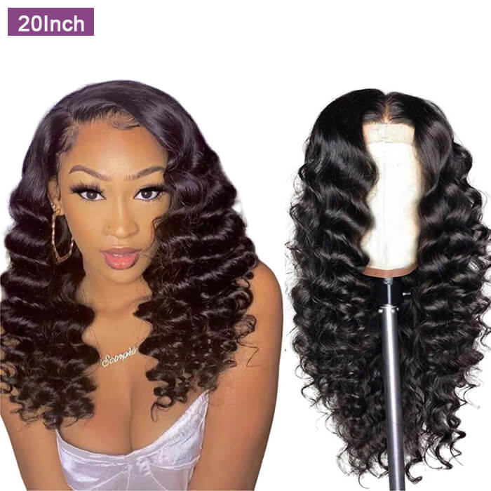 Loose Deep Wave Wigs 13x4 Lace Frontal Brazilian Human Hair Wigs