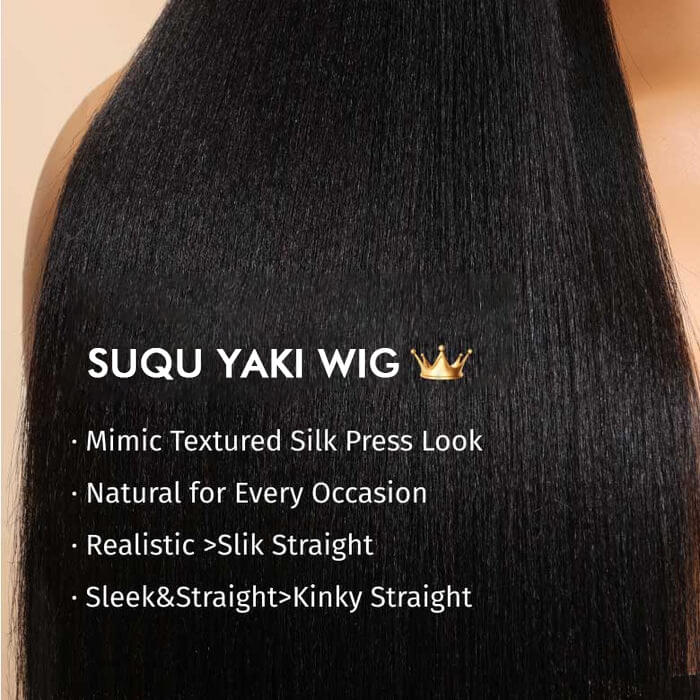 Glueless Wigs Yaki Straight Human Hair 4x4/5x5 HD Lace Closure Wigs for Beginners Pre Cut Lace