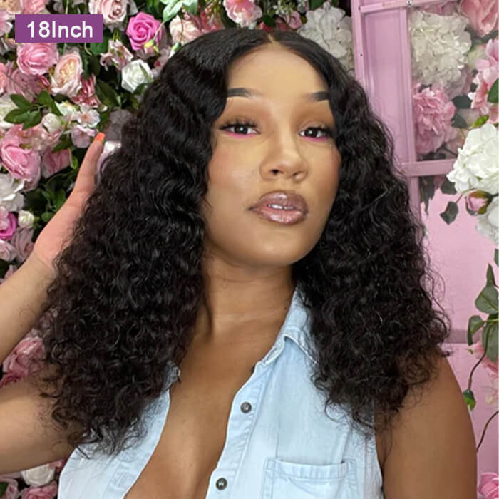 2x6 5x5 Undetectable Lace Closure Wigs Deep Wave Human Hair Wig With Baby Hair