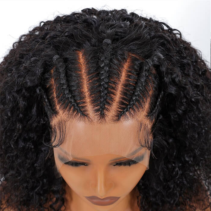 Braiding Wigs Human Hair 13x4 Lace Front Curly Bob Wigs