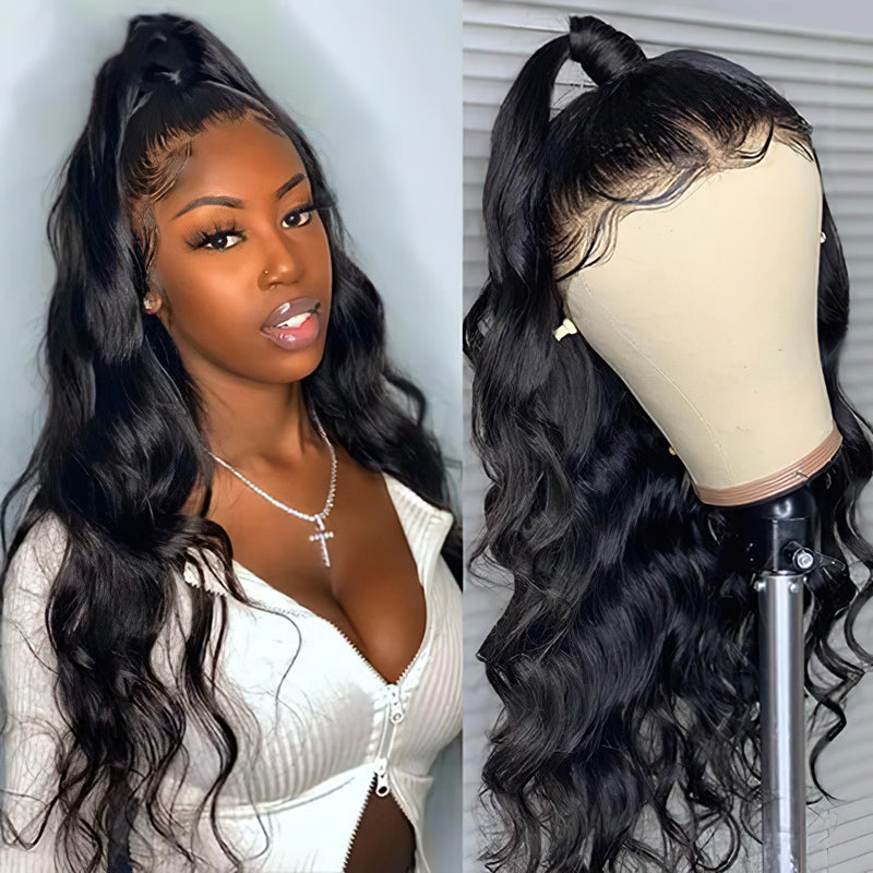 Body Wave Lace Front Human Hair Wigs 180% Density 360 Lace Frontal Wig