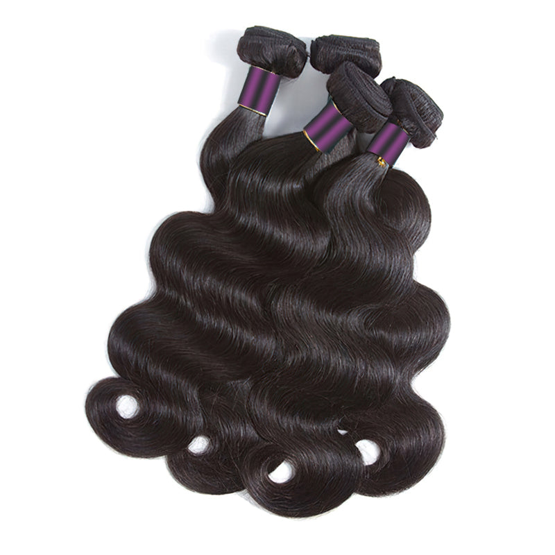 Virgin Body Wave Hair 3 Bundles With Closure High Quality 100% Unprocessed Human Hair Bundles With Closure