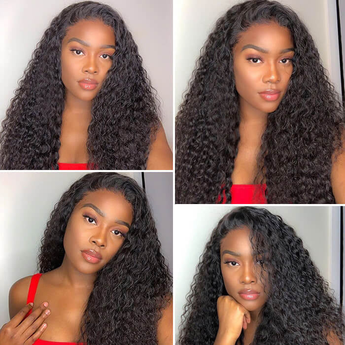 [18''=₵899] Deep Wave Glueless 4x4 Upgraded Lace Closure Pre-Cut Lace Wig