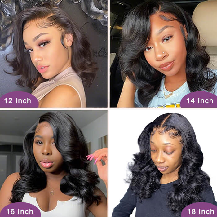 Body Wave 13x4 Transparent Lace Frontal Wig Human Hair