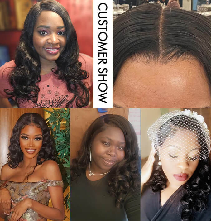 [18''=₵899] Pre-everything Glueless Loose Wave Wig 4x4 Closure Pre Cut Lace Wig