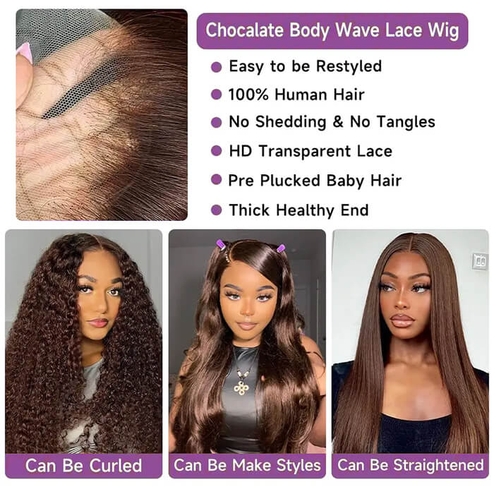 Real Show |#4 Body Wave Wig |  Frontal/Closure Glueless (12-32'')