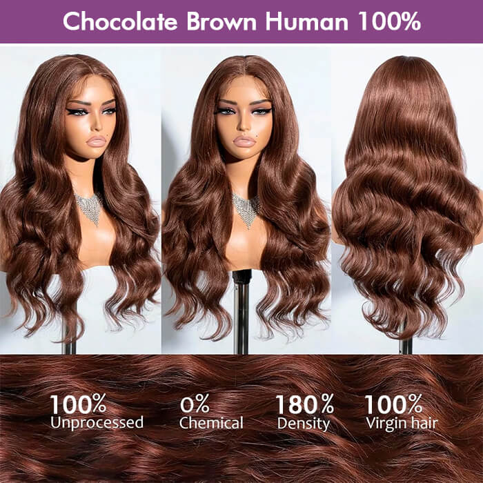 Real Show |#4 Body Wave Wig |  Frontal/Closure Glueless (12-32'')