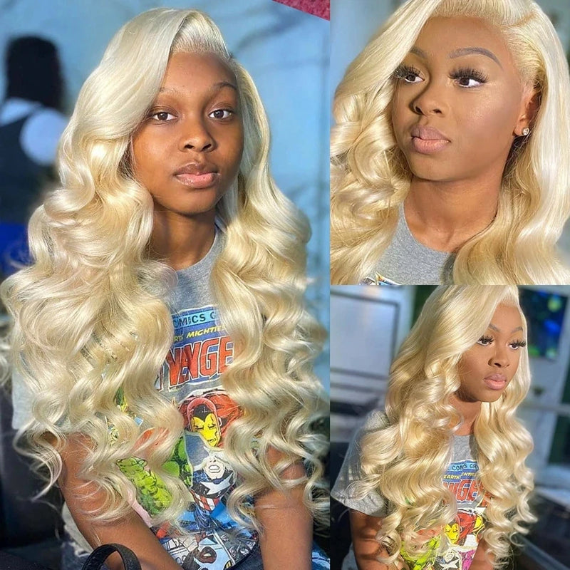 Body Wave 613 Blonde Human Hair 4x4 5x5 Transparent Lace Wigs