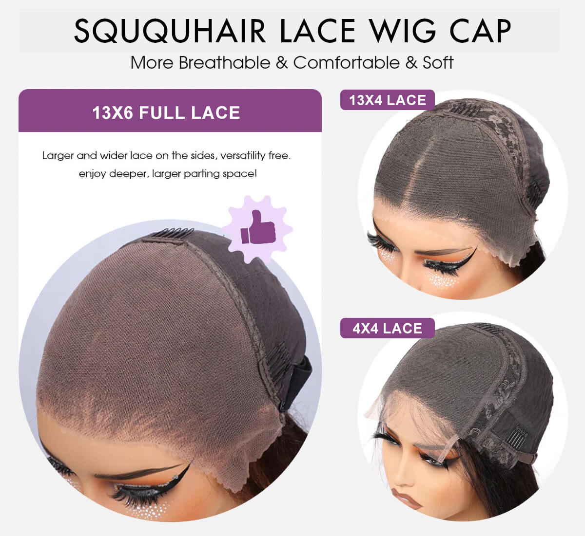 BOGO-Suqu Hair Transparent 13x4 Lace Front Wig Deep Wave Brazilian Human Hair