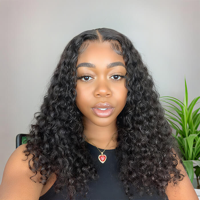 2 Glueless Wigs Set | 18'' 13x4 HD Lace Frontal Deep Wave Wig+Pixie Cut Lace Frontal Curly Wig