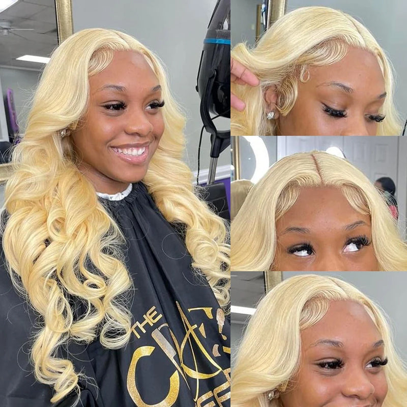 Body Wave 613 Blonde Human Hair 4x4 5x5 Transparent Lace Wigs