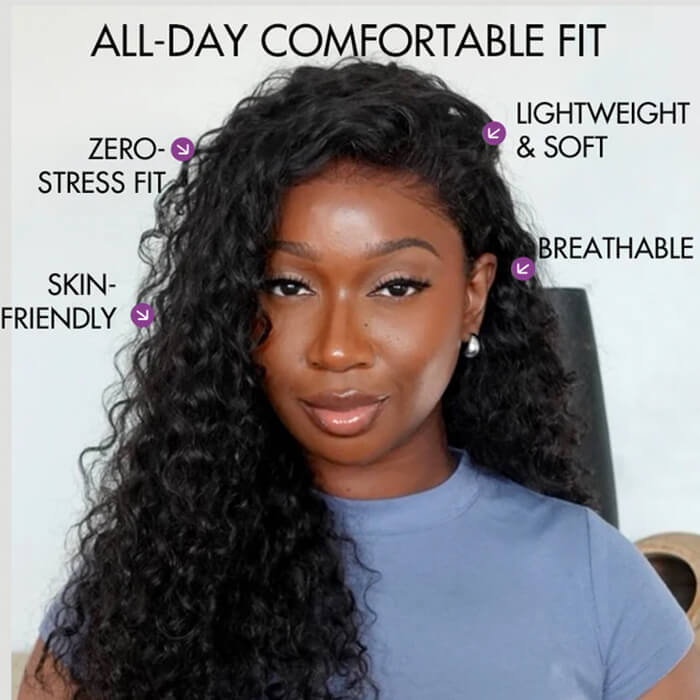 BOGO-Transparent 13x4 Lace Front Wig Human Hair Curly Hair Natural Hairline With Baby Hair