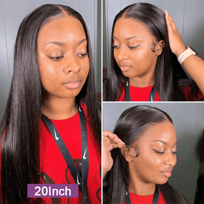 Bone Straight 13x4 HD Lace Front Wig For Women Brazilian Hair