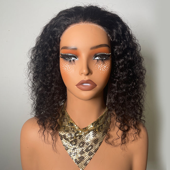 2 Glueless Wigs Set | 10'' Super Double Drawn Frontal Bob Wig+14'' Lace Closure Curly Bob Wig