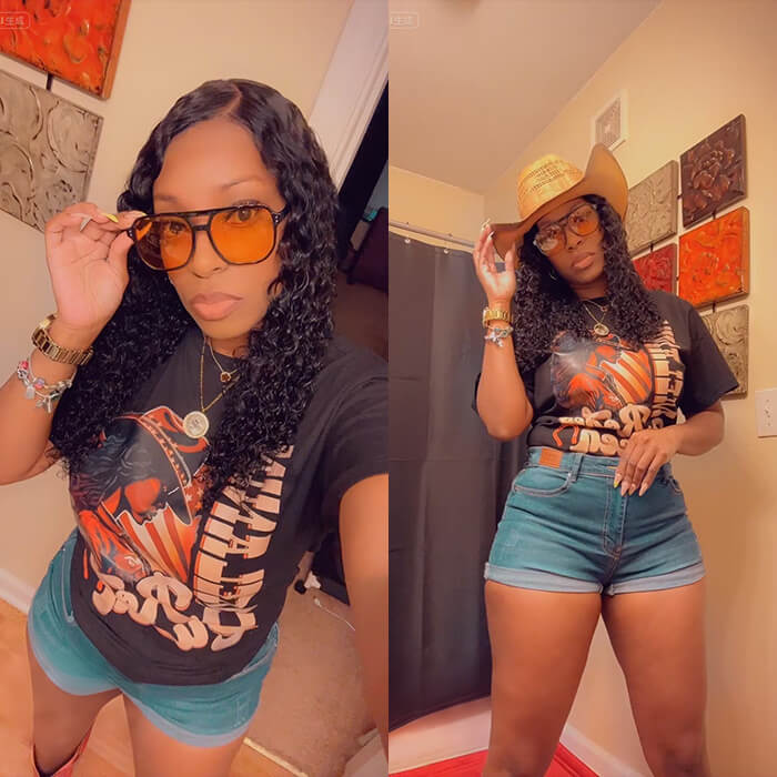 [20''=₵959] 4x4 Pre-All Glueless Closure Jerry Curly Wig Invisible Knots Natural Black Realistic Hairline Wig